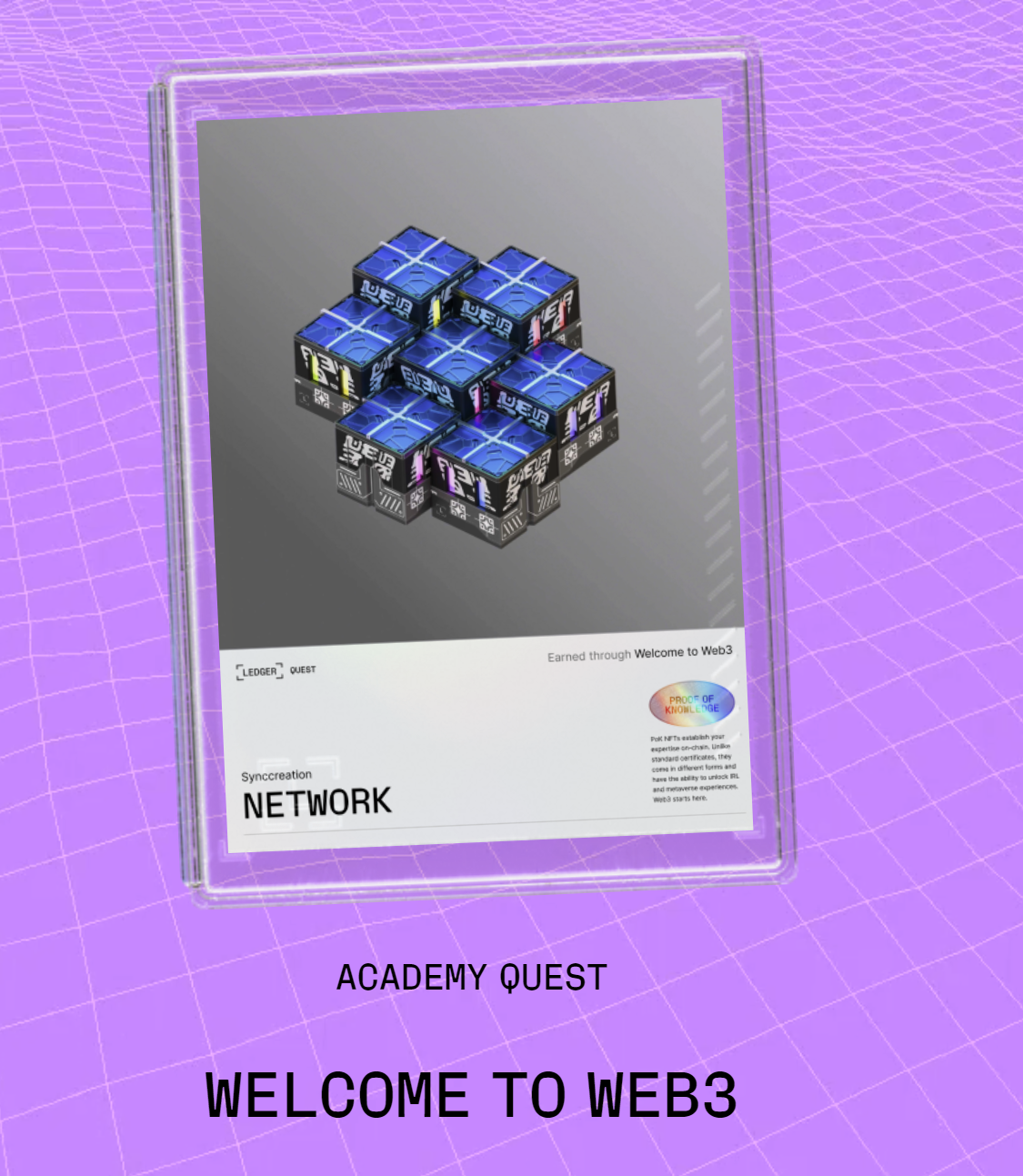 Unique NFT's can be earned completing quests at the official Ledger Live website!