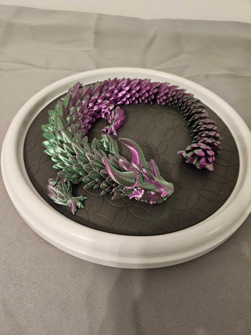 Beautiful dragon green purple 
