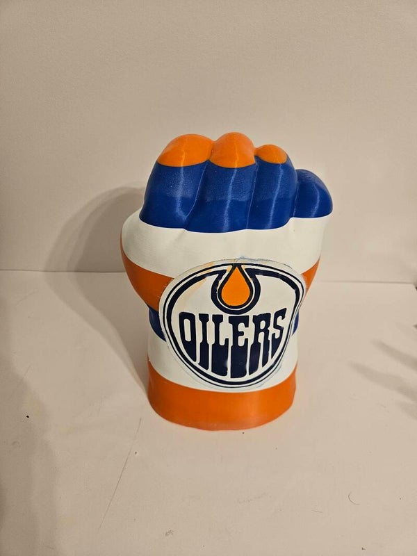Edmonton oilers incredible hulk fist right
