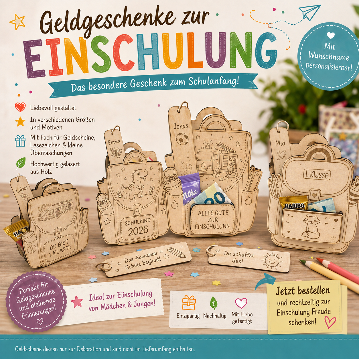 Einschulung, Geschenk, Geldgeschenk