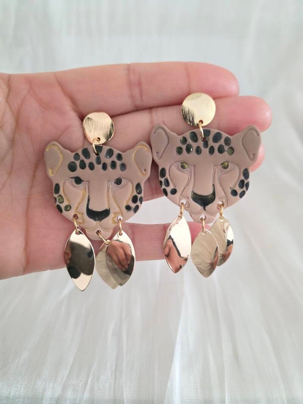 Brave leopard earrings