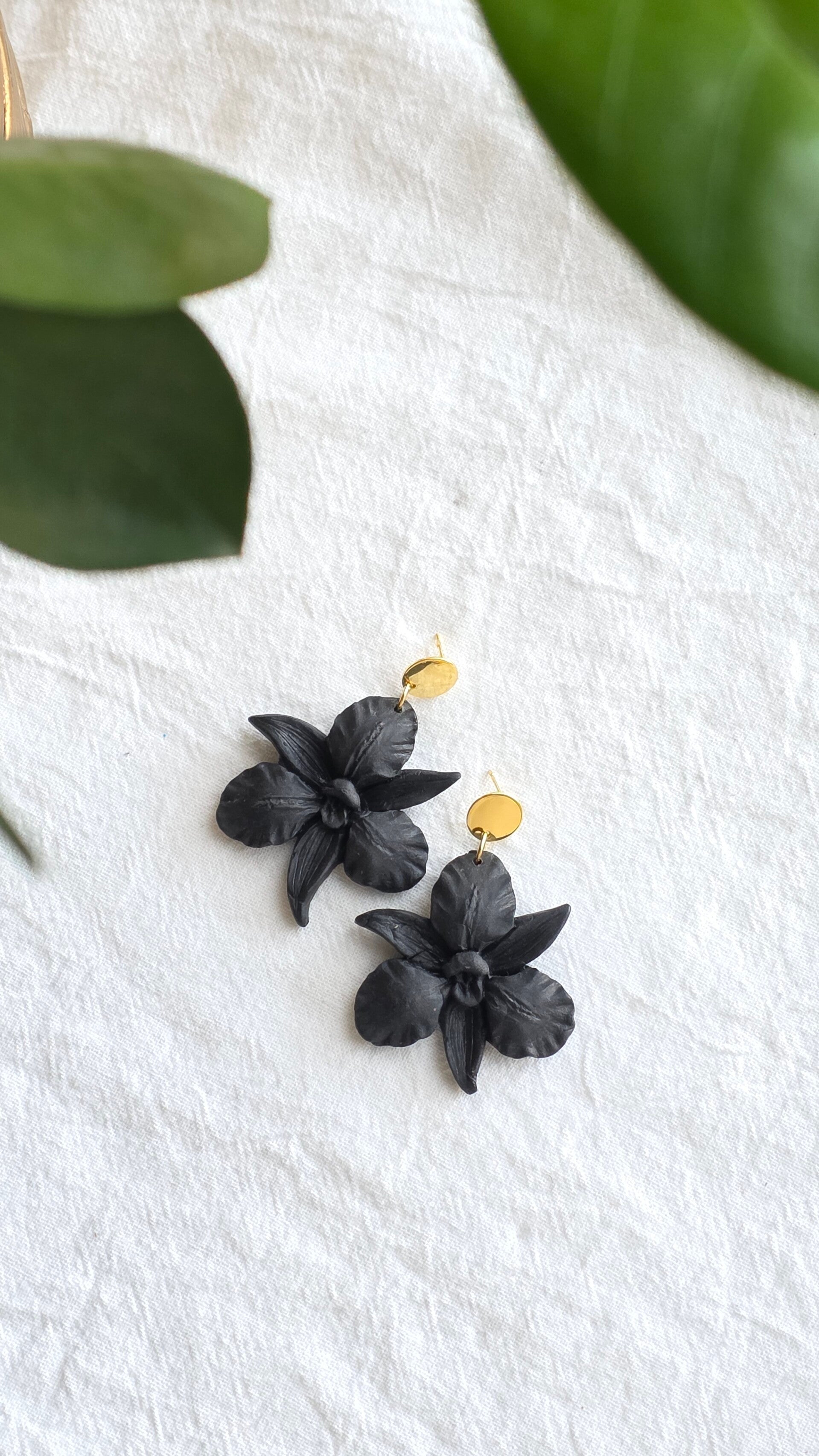 Bella Orchid Flower earrings