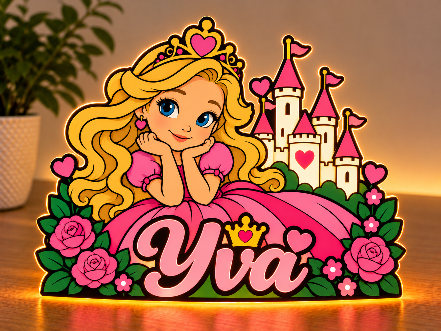 Prinsessen LED Lamp met Naam – Kies je Ontwerp