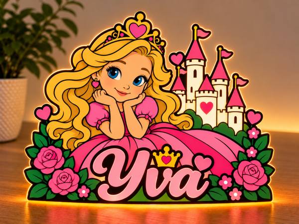 Prinsessen LED Lamp met Naam – Kies je Ontwerp