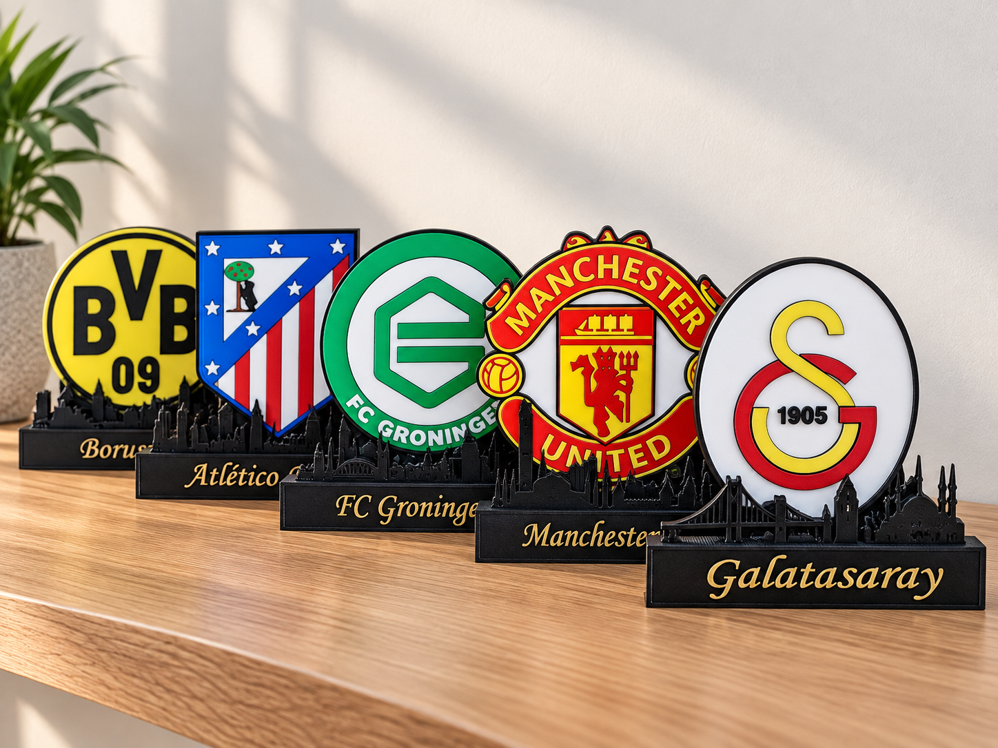 3D Geprinte Voetbal Displays met Skyline