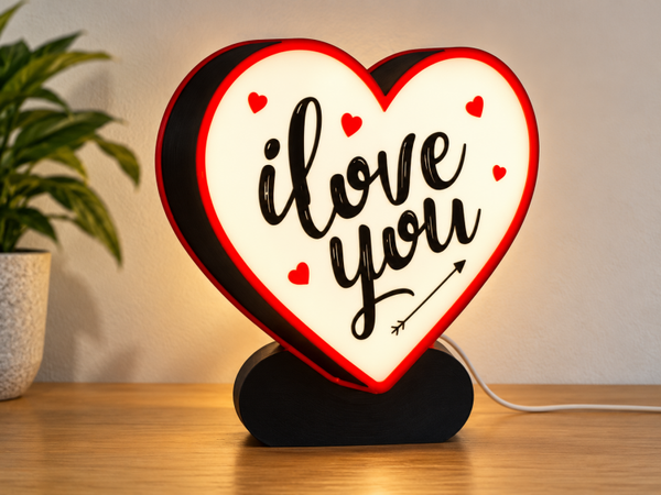 I Love You Hart LED Lamp