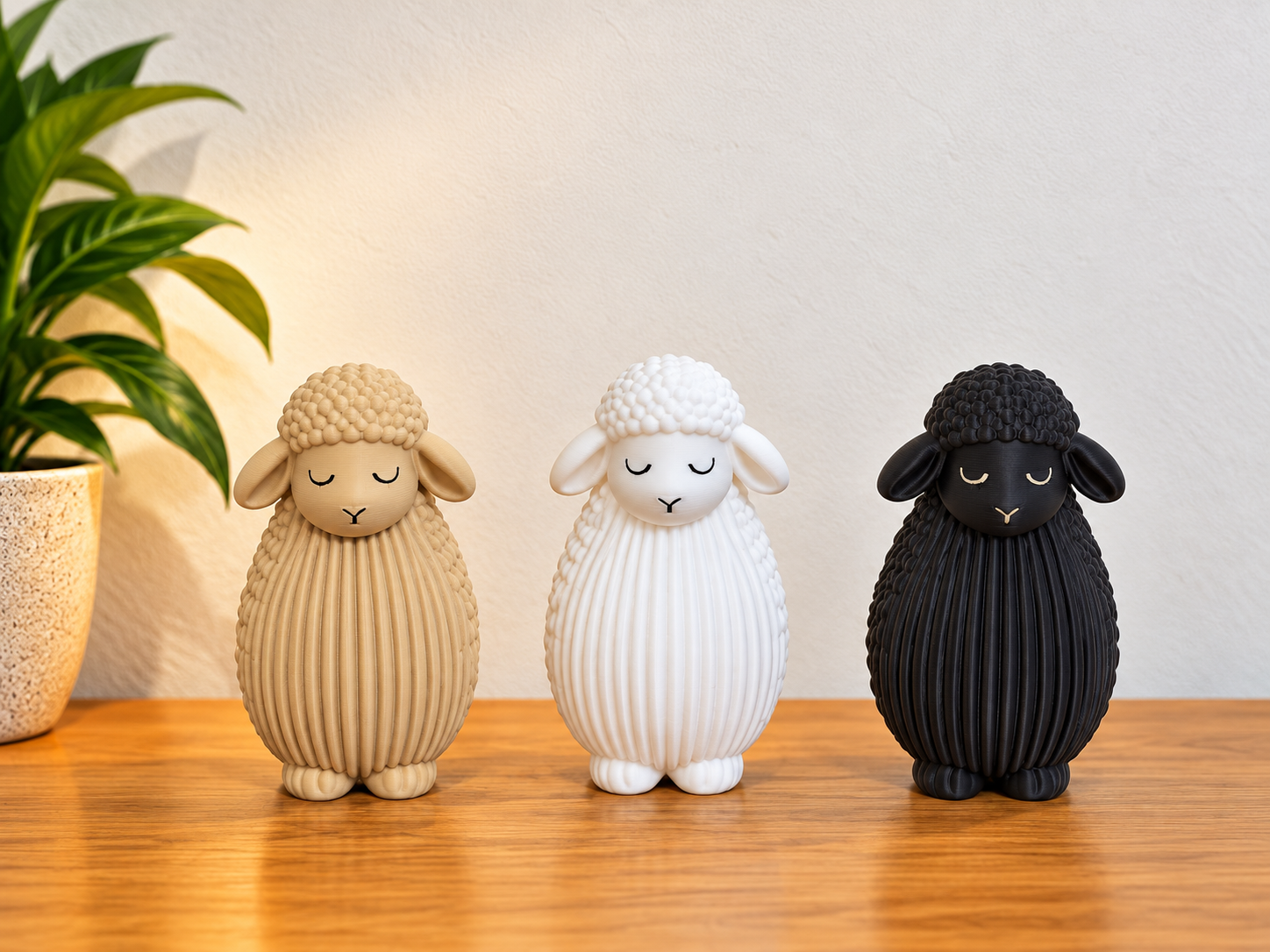 3D Geprinte Schaapjes – Set van 3