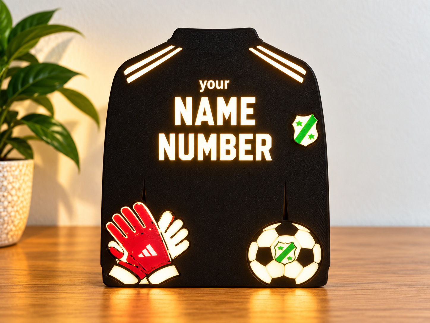 VV Zuidhorn – Gepersonaliseerde keepershirt LED-lamp