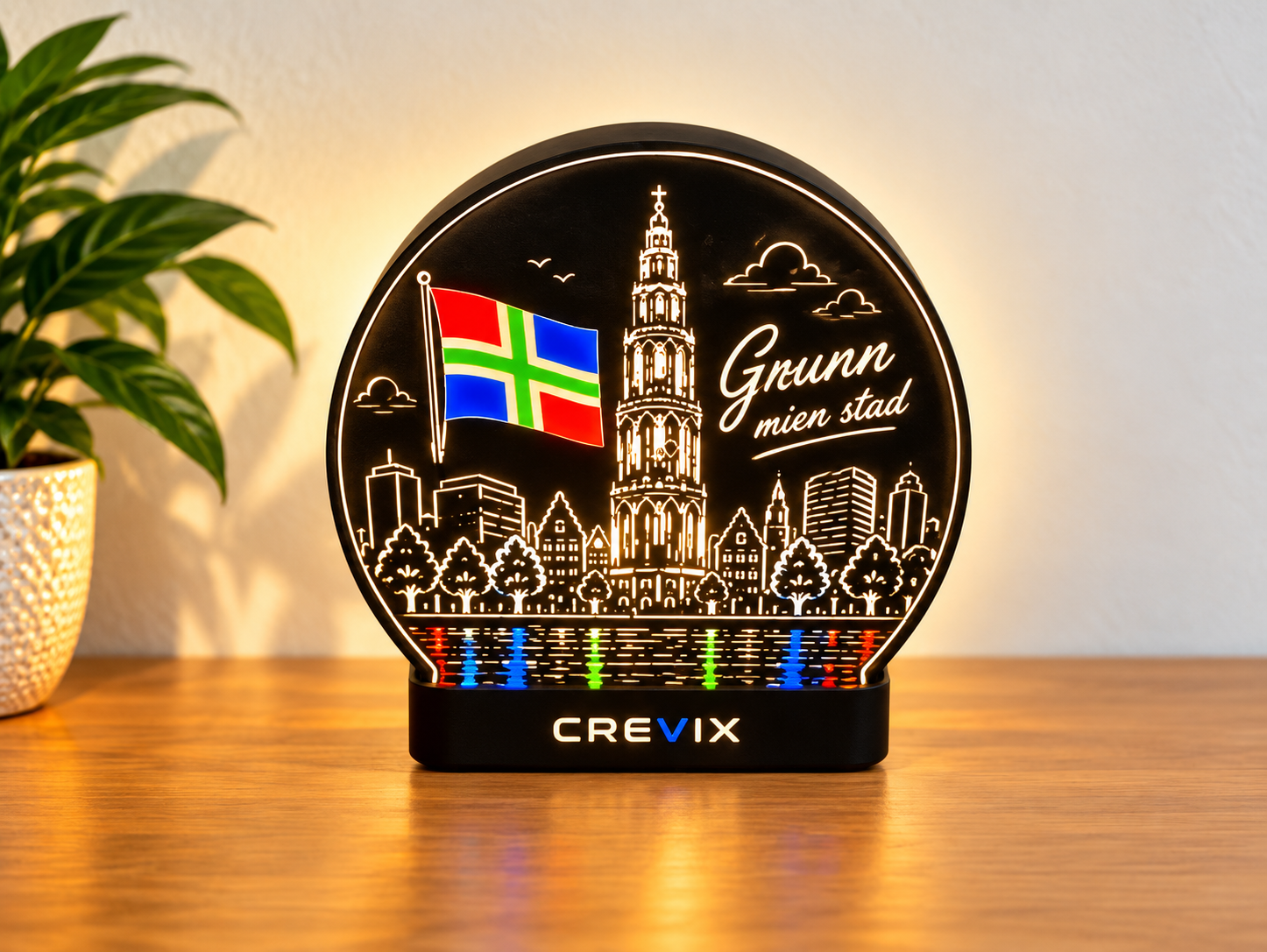 Groningen Skyline LED Lamp – Grunn Mien Stad