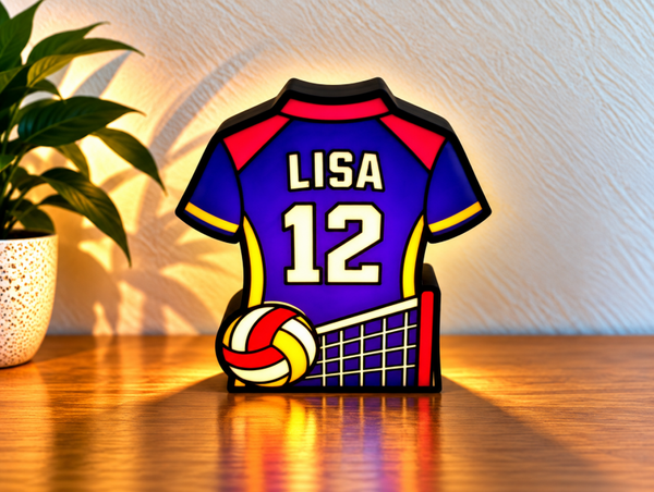 Gepersonaliseerde Volleybal Shirt LED Lamp