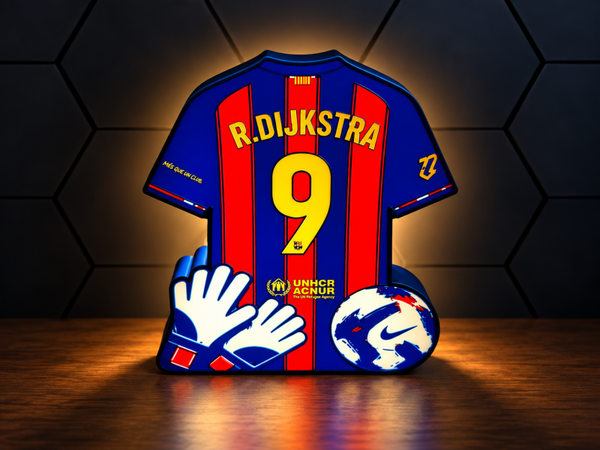Gepersonaliseerde Keepersshirt LED Lamp met Naam & Rugnummer