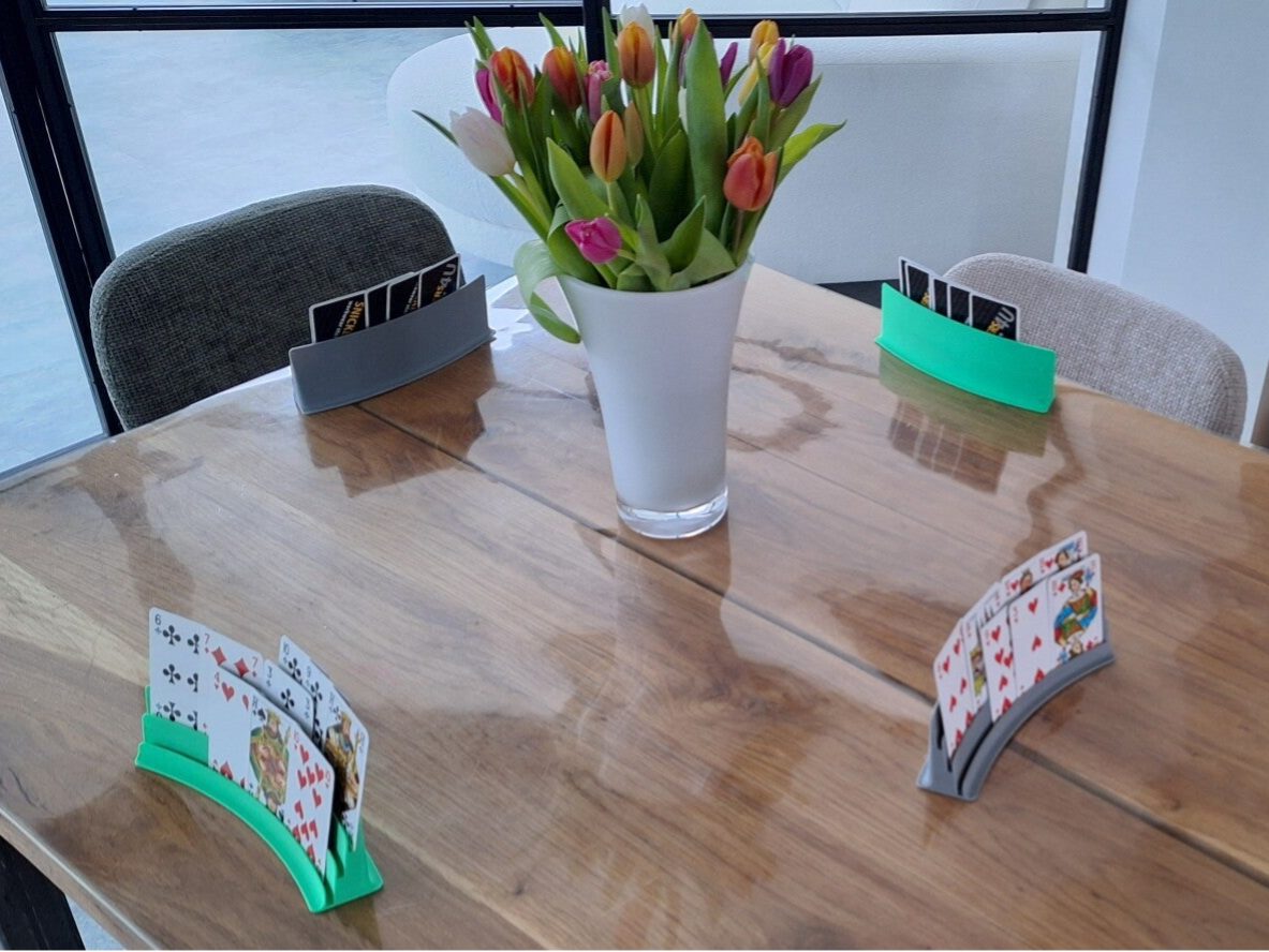 3D Geprinte Speelkaartenhouder – 3-laags | Diverse Kleuren