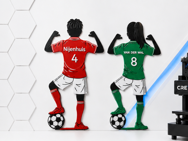 Gepersonaliseerde Voetbalspeler Wanddecoratie – Naam & Rugnummer