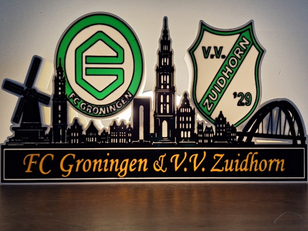 FC Groningen & V.V. Zuidhorn Skyline Lamp