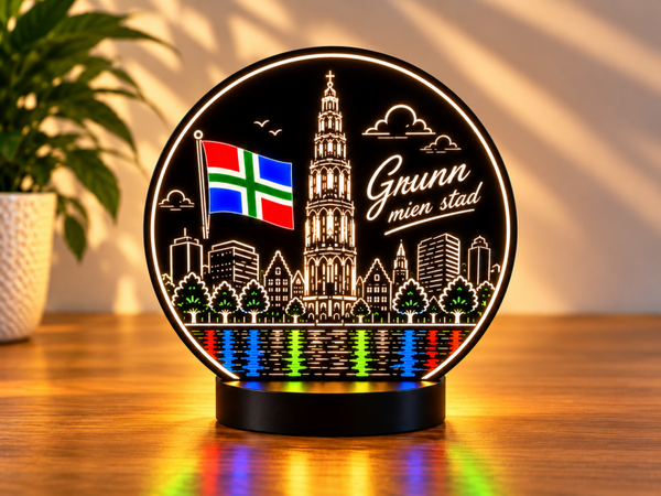 Groningen Skyline LED Lamp – Grunn Mien Stad