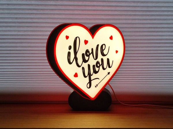 💖 Love You Lamp – 3D Geprint Valentijn Cadeau