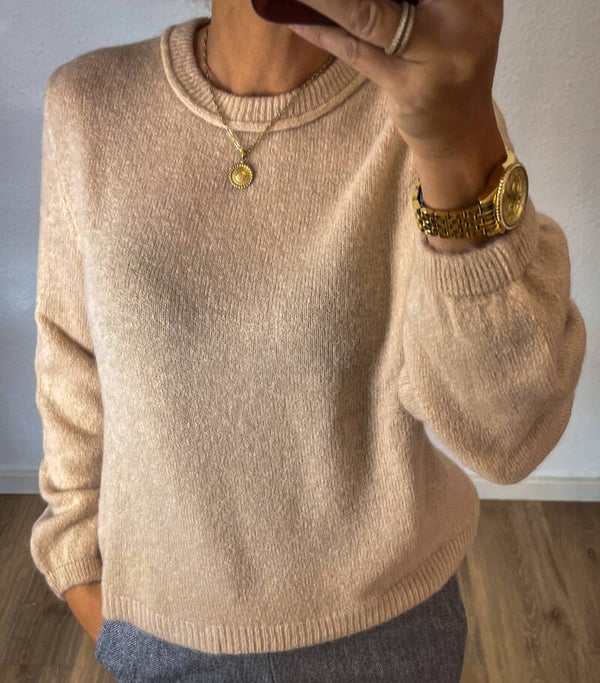 Pullover in hell-beige