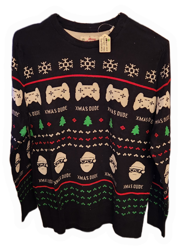 Jungen Weihnachtlicher Gaming Pullover