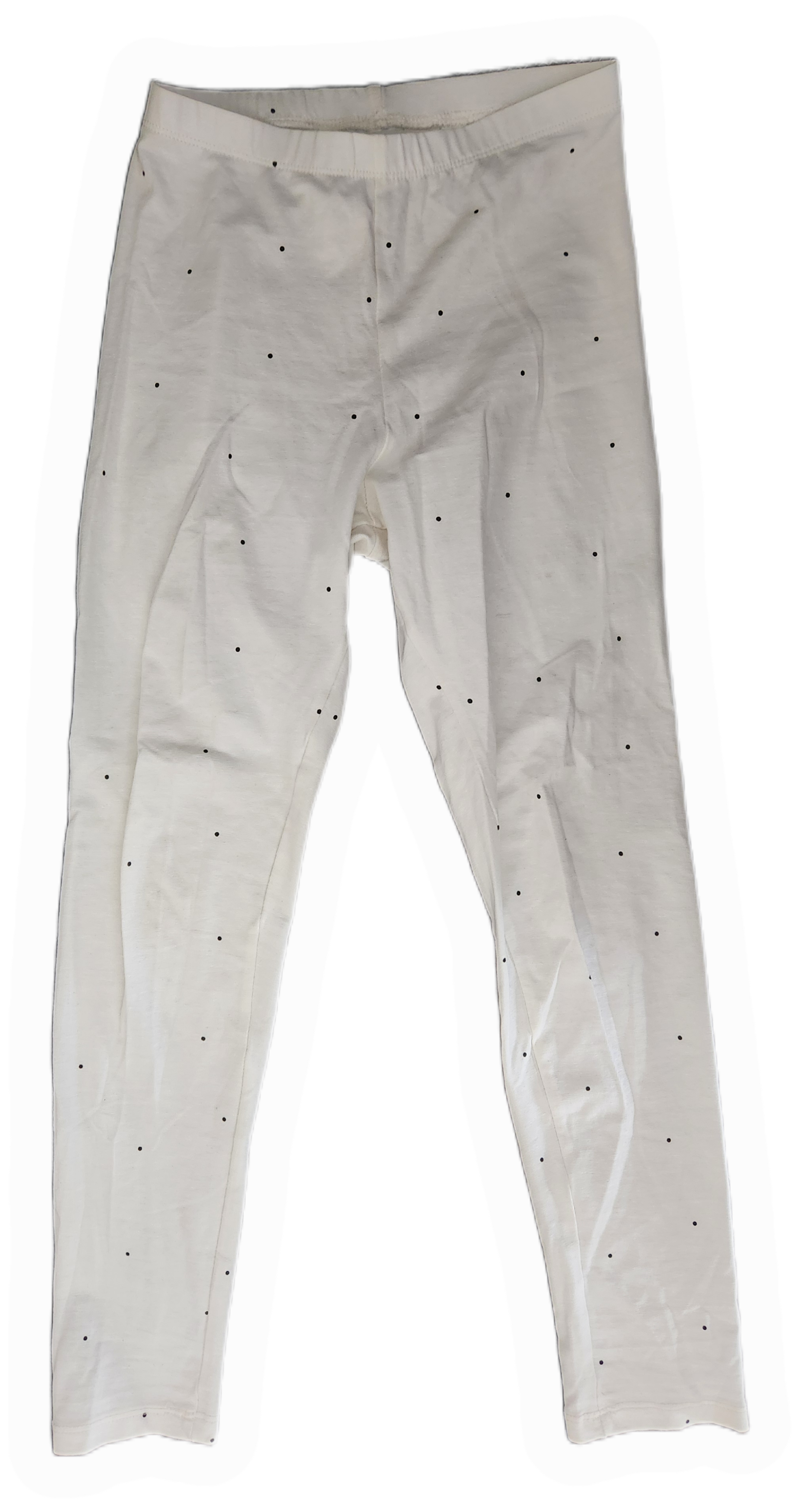 Mädchen Weiße mit schwarze punkte Leggings
