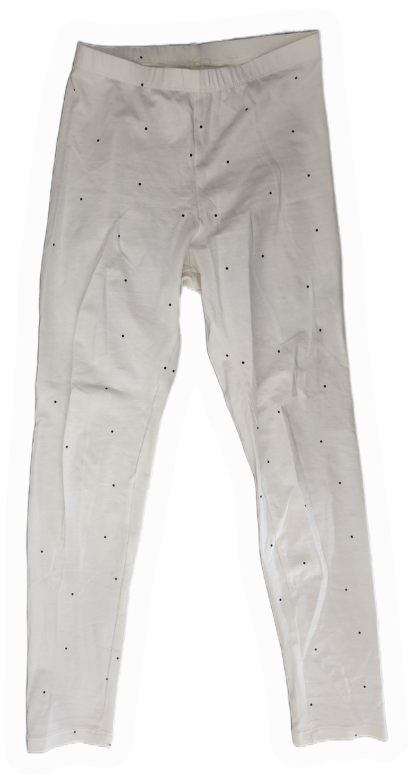 Mädchen Weiße mit schwarze punkte Leggings