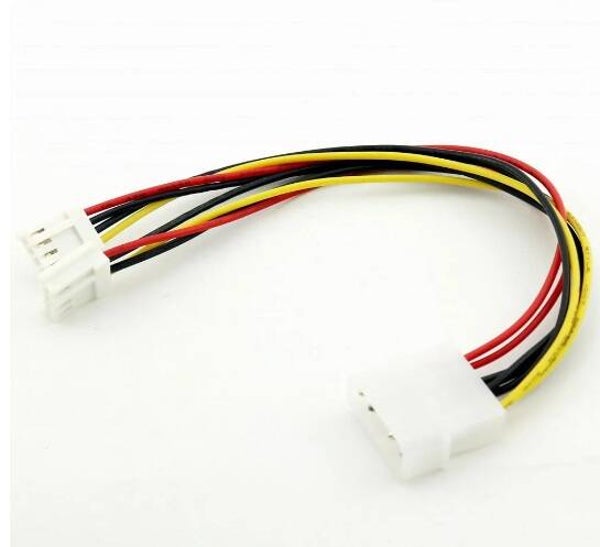 Molex (5.25 inch) to berg (3.5 inch) power splitter