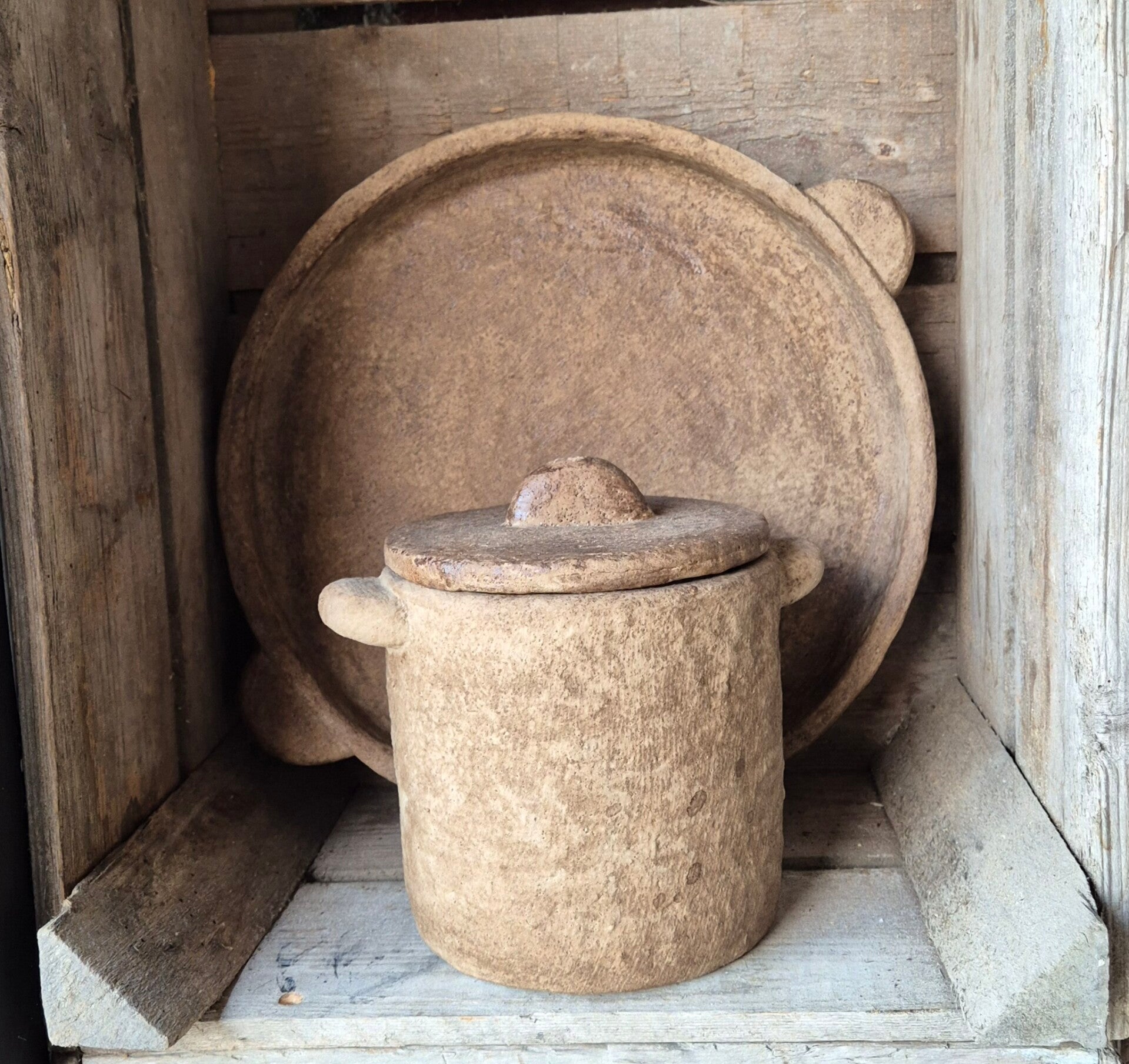 Pors schaal en pot