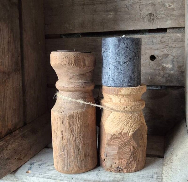 Houten kandelaars 02