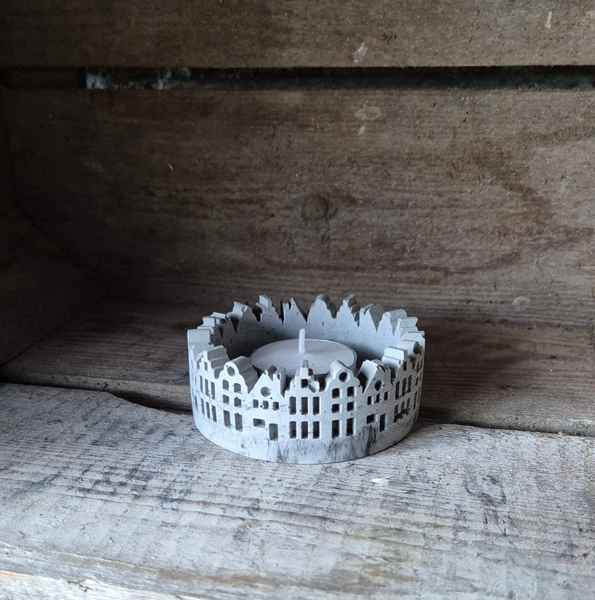 Waxinehouder huisjes
