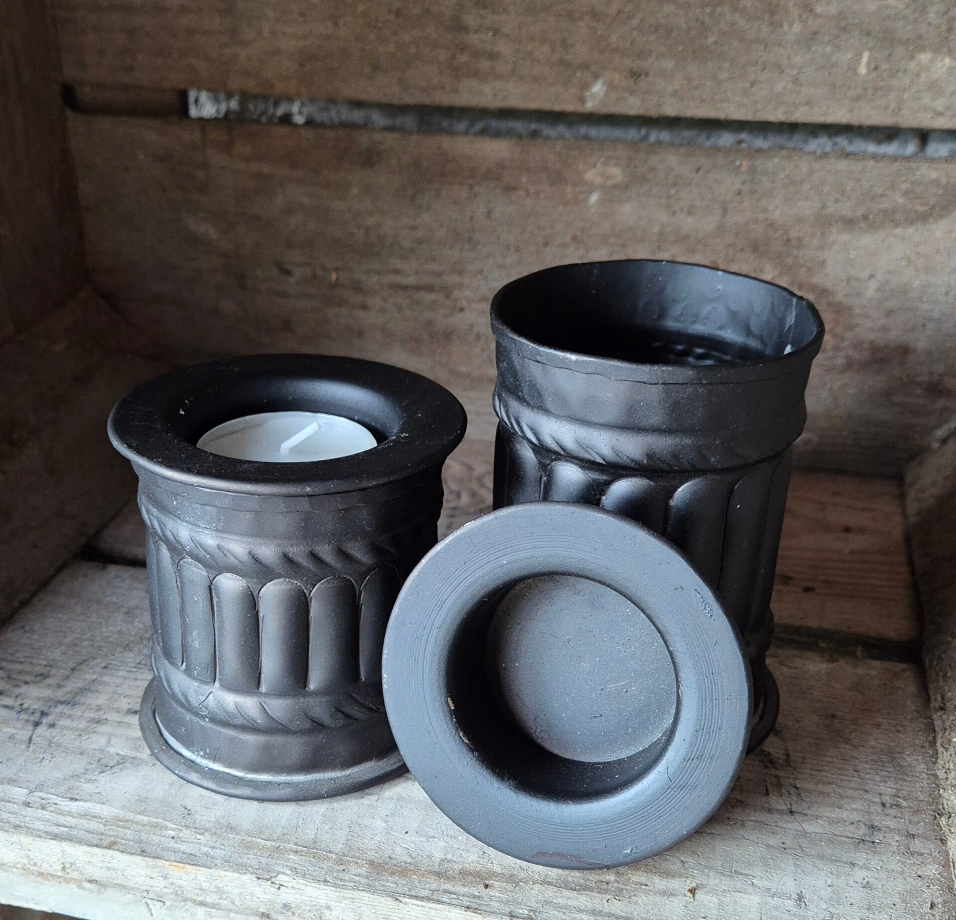 Waxinehouder zwart