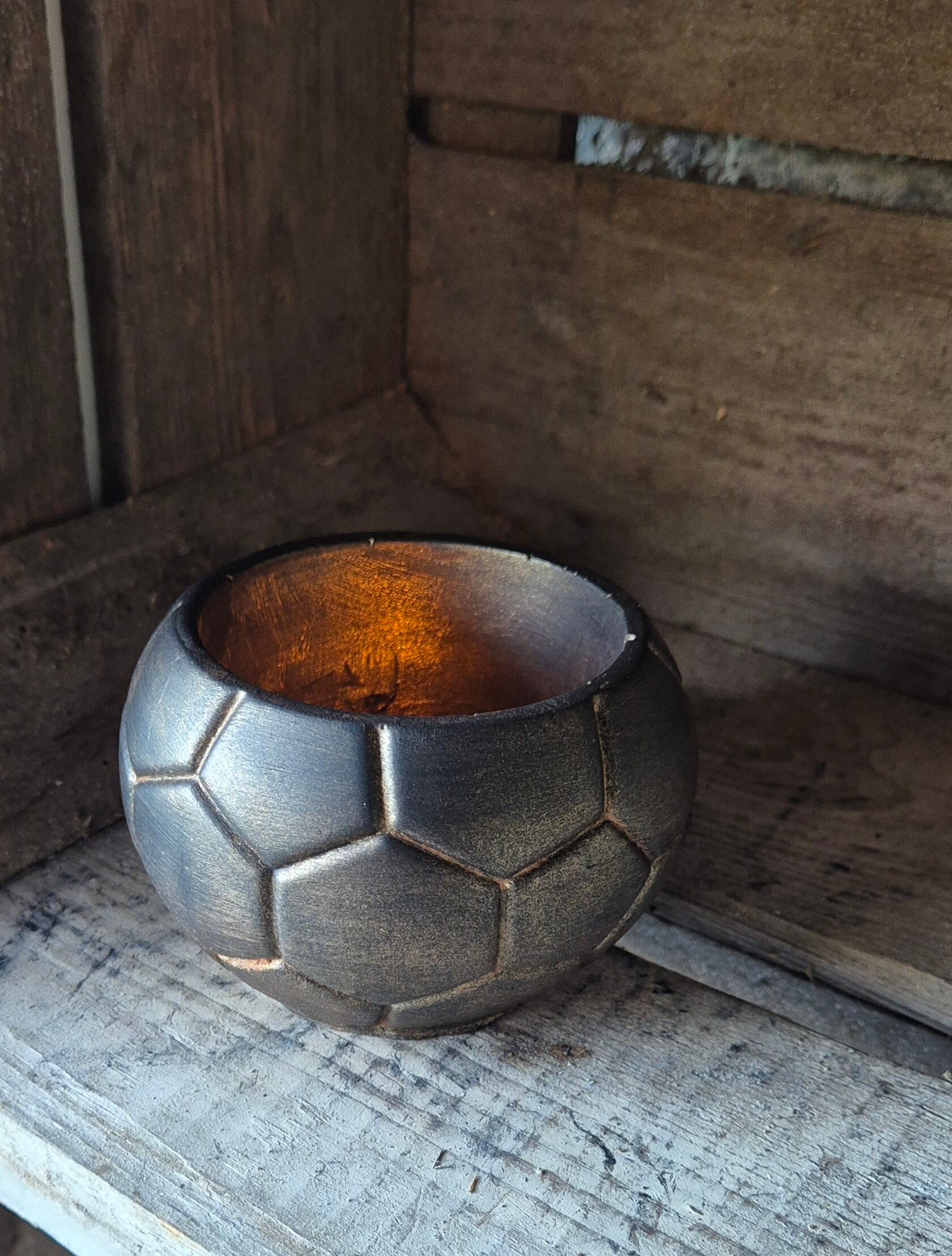 Voetbal waxinehouder
