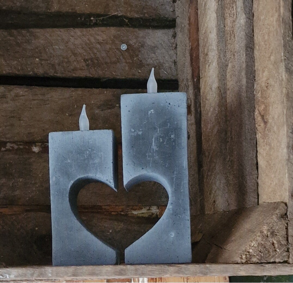 Kandelaar hart vierkant