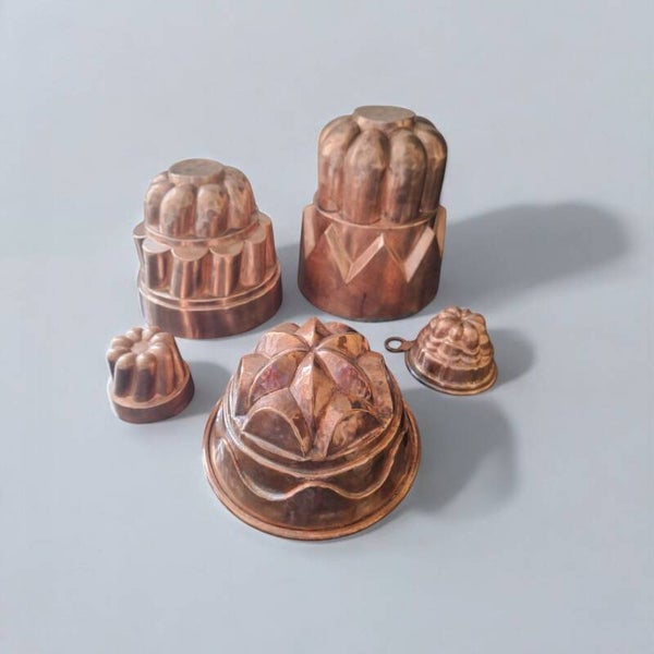 Ensemble de moules en cuivre XIXe