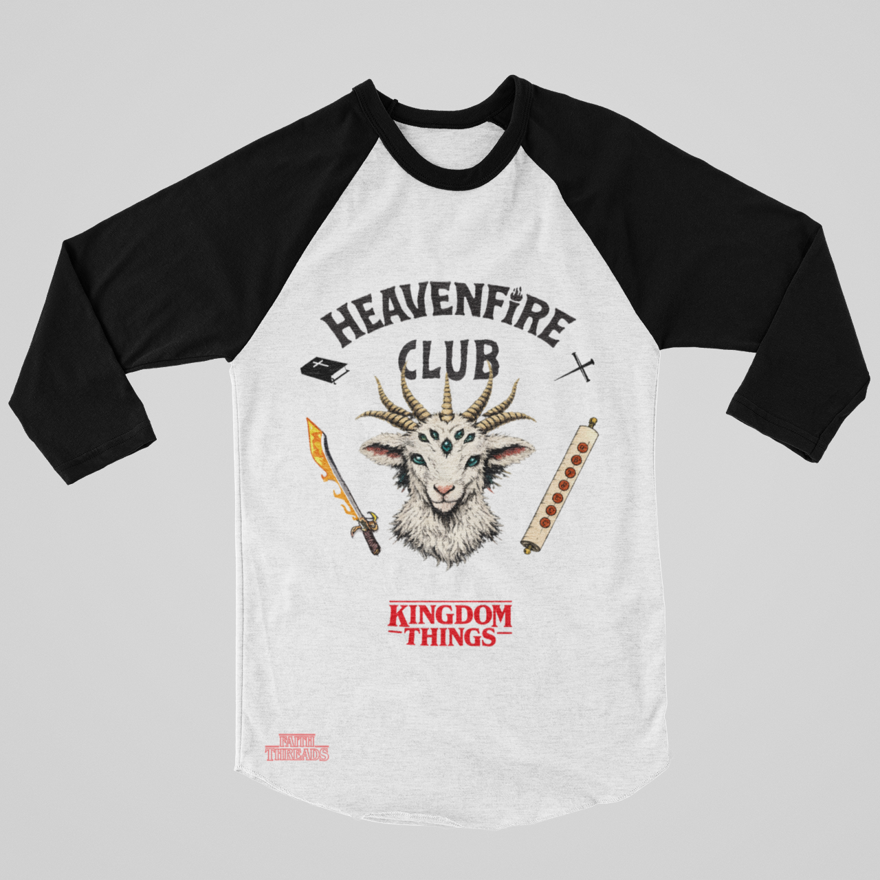 "HEAVENFIRE CLUB" - Raglan Tee - KINGDOM THINGS