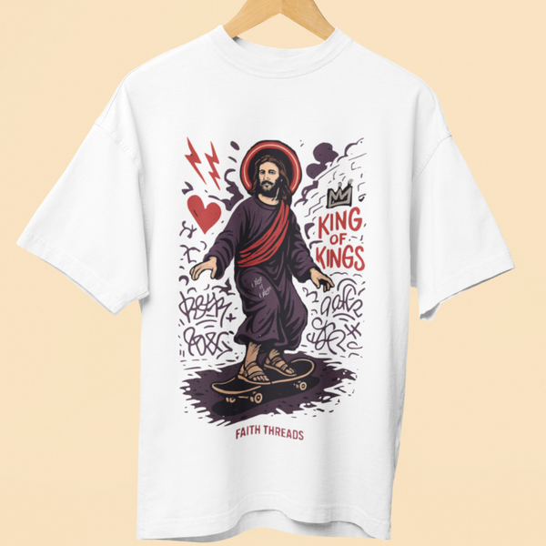 Oversized Tee  "King of King" – Urban Faith Collection