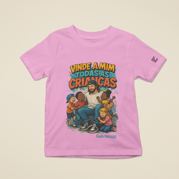 Kids Tee “Vinde a Mim Todas as Crianças” – Urban Faith Collection