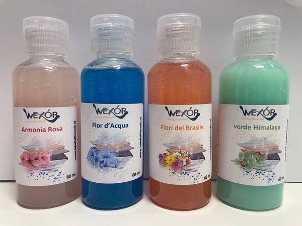 Proefset Wexór vloer- en allesreiniger 4 geuren x 60 ml