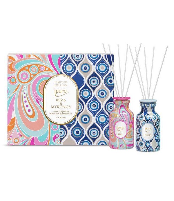 Ipuro Geurdiffuserset Mykonos & Ibiza 2x50ml