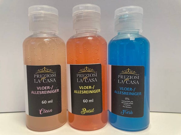 Proefset Preziosi vloer- en allesreiniger 3 geuren x 60 ml