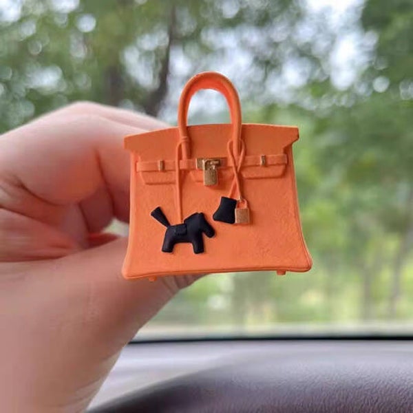 Car Vent Clip Orange Handbag