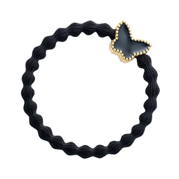 Enamel Gold Butterfly Black