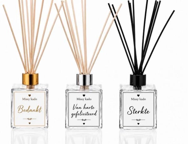 Reed diffuser standaard tekst