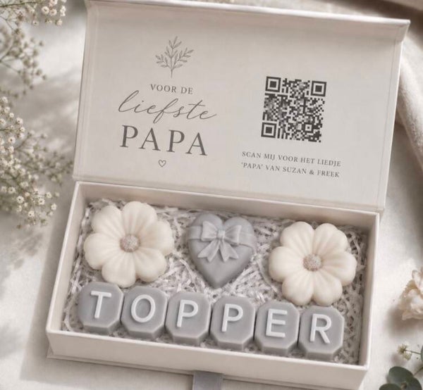 waxmelts cadeau box liefste papa met qr code