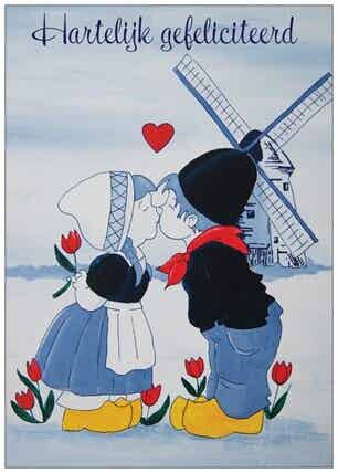 Hartelijk gefeliciteerd (delftsblauw)