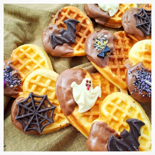 Wafeltjes op stokje: Halloweenthema