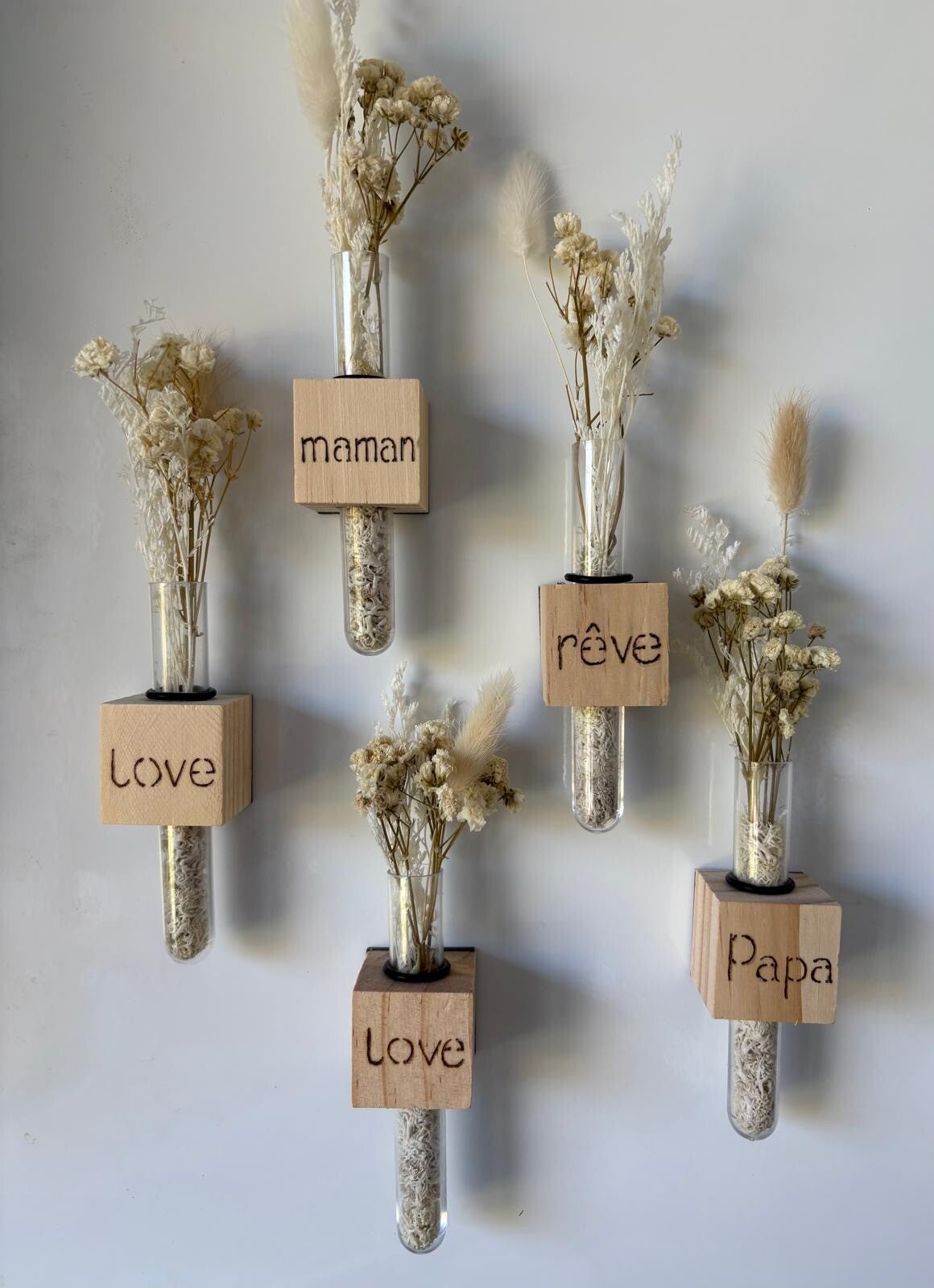Magnet fiole fleurie