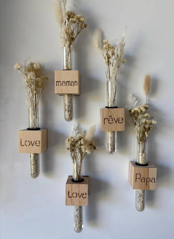 Magnet fiole fleurie