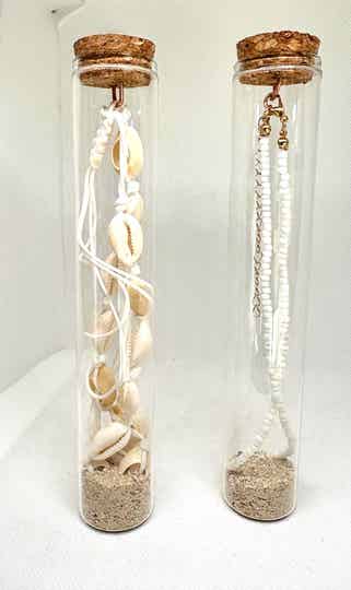 Flacon collier coquillage XL