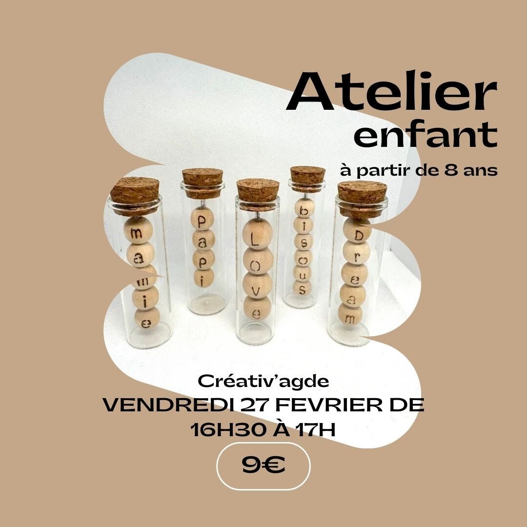 Atelier enfants du vendredi 27 février 2026 de 16h30 à 17h