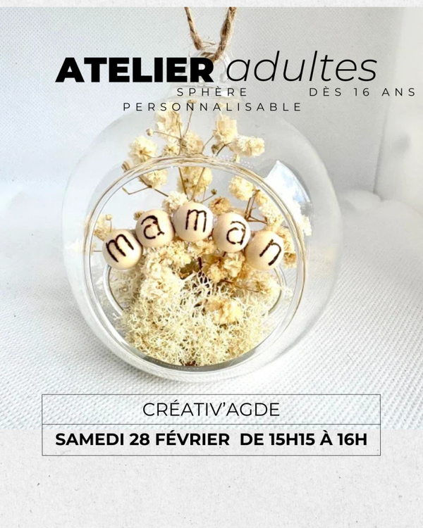 Atelier ados/adultes du samedi 28 février 2026 de 15h15 - 16h