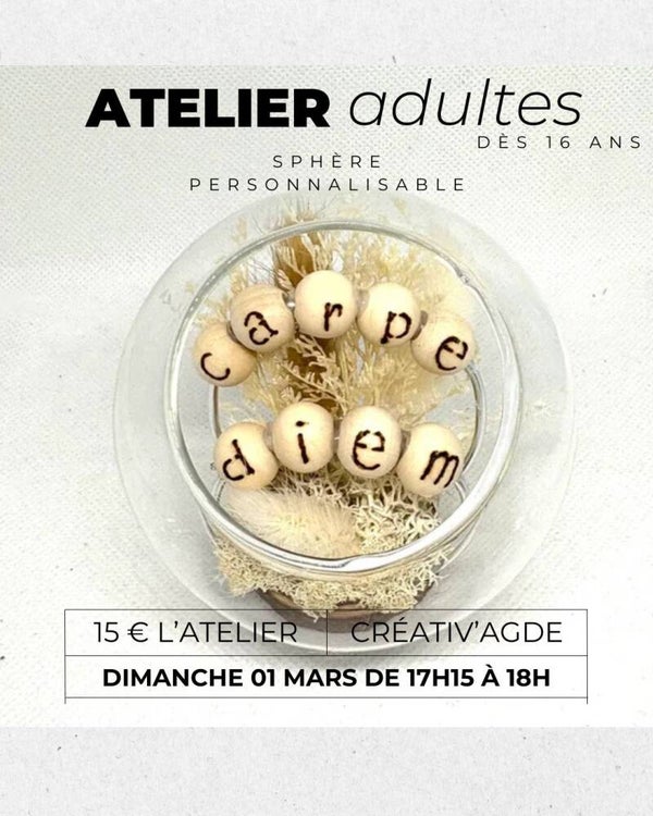 Atelier ados/adultes du dimanche 01 mars 2026 de 17h15 à 18h